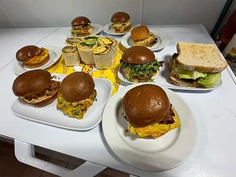 The original Eggs Ok sandwich